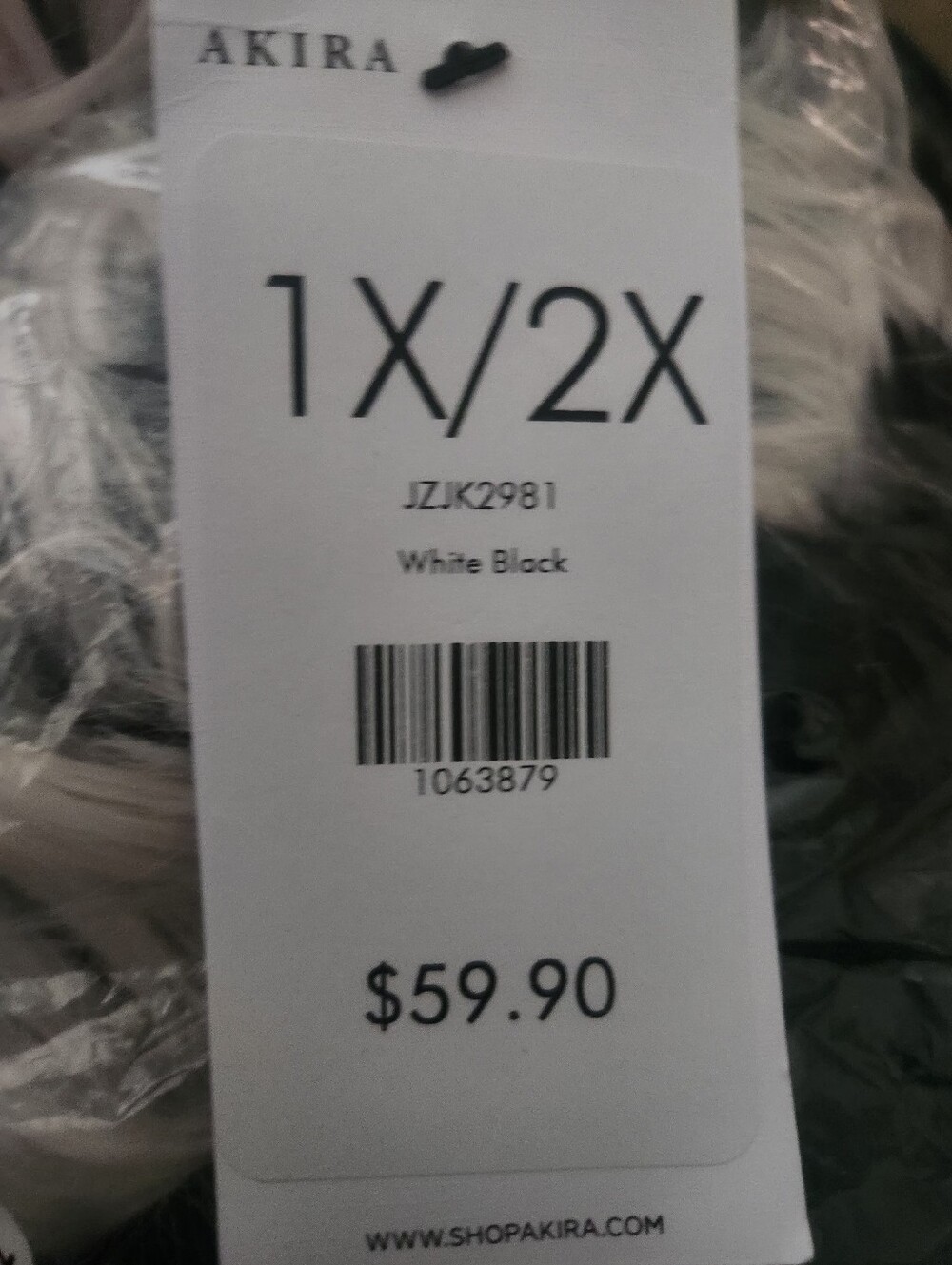 Brand New Faux Fur Halter Top - Black & White - Picture 6 of 8